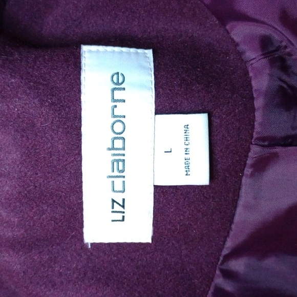 Women's Liz Claiborne Wool Button Jacket - Picture 7 of 8